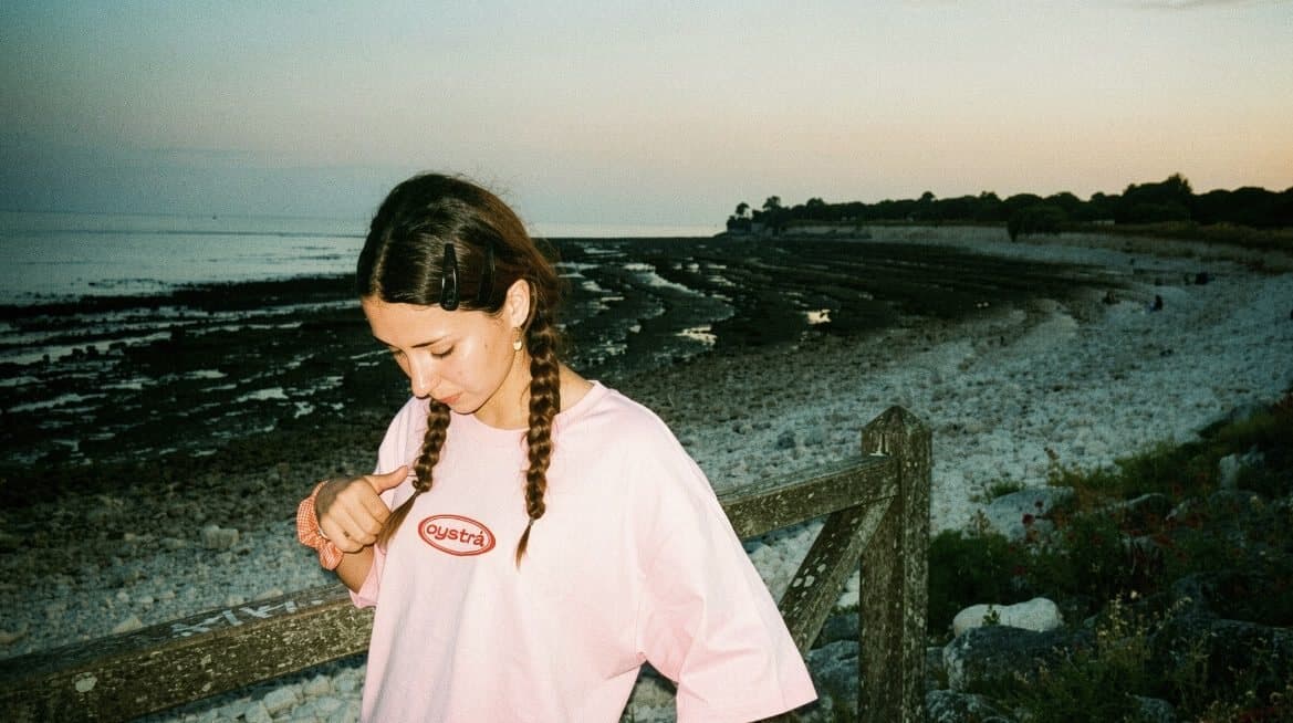 T-shirt oystrå — Rose & Rouge — vue 3